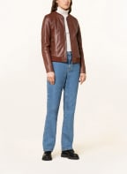 Maze Leather bomber jacket, Color: BROWN (Image 1)