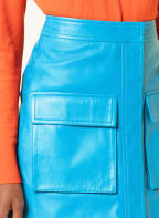 MUNTHE Leather skirt ASWAN, Color: TURQUOISE (Image 1)