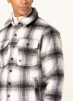 TRUE RELIGION Overshirt, Color: BLACK/ WHITE/ CREAM (Image 1)