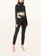 DOLCE & GABBANA 7/8-leggings with cut-outs, Color: BLACK (Image 1)