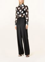 DOLCE & GABBANA Wide leg trousers with tuxedo stripes, Color: BLACK (Image 1)