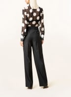 DOLCE & GABBANA Wide leg trousers with tuxedo stripes, Color: BLACK (Image 1)