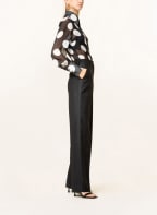 DOLCE & GABBANA Wide leg trousers with tuxedo stripes, Color: BLACK (Image 1)
