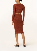 GUESS Knit skirt CINCHED, Color: ORANGE/ BLUE/ RED (Image 1)
