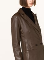 GUESS Blazer EMELIE in leather look, Color: DARK BROWN (Image 1)