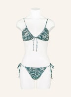 SEAFOLLY Triangle bikini bottoms WILD AT HEART , Color: DARK GREEN/ LIGHT BLUE/ CREAM (Image 1)