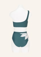SEAFOLLY One-shoulder bikini top FLEUR DE BLOOM, Color: TEAL/ WHITE (Image 1)