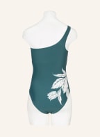 SEAFOLLY One-shoulder swimsuit FLEUR DE BLOOM , Color: DARK GREEN/ CREAM (Image 1)