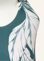 SEAFOLLY One-shoulder swimsuit FLEUR DE BLOOM , Color: DARK GREEN/ CREAM (Image 1)