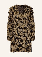 LOVJOI Kleid FRIEDI mit Volants, Farbe: SCHWARZ/ CAMEL (Bild 1)
