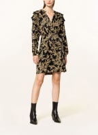 LOVJOI Kleid FRIEDI mit Volants, Farbe: SCHWARZ/ CAMEL (Bild 1)