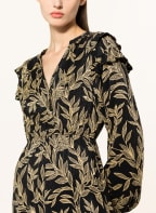 LOVJOI Kleid FRIEDI mit Volants, Farbe: SCHWARZ/ CAMEL (Bild 1)