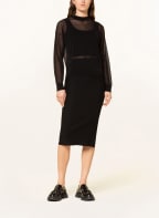 HUGO Long sleeve shirt SAJIMY in mesh, Color: BLACK (Image 1)