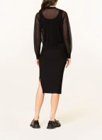 HUGO Long sleeve shirt SAJIMY in mesh, Color: BLACK (Image 1)