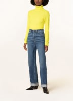 LIU JO Turtleneck sweater with decorative gems, Color: YELLOW (Image 1)
