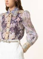 ZIMMERMANN Hemdbluse CELESTIAL SPLICED mit Leinen und Seide, Farbe: HELLLILA (Bild 1)