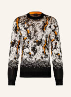 BOSS Pullover AMUDE, Farbe: SCHWARZ/ WEISS/ ORANGE (Bild 1)