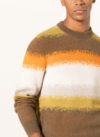BOSS Pullover KULTICO, Farbe: KHAKI/ ORANGE/ WEISS (Bild 1)