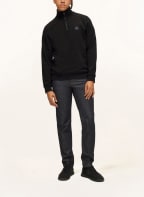 BOSS Half-zip sweater in sweatshirt fabric ZETRUST, Color: BLACK (Image 1)