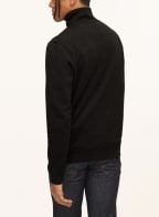 BOSS Half-zip sweater in sweatshirt fabric ZETRUST, Color: BLACK (Image 1)