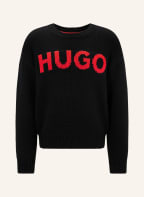 HUGO Pullover SLOGONON, Farbe: SCHWARZ/ ROT (Bild 1)
