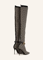 BALMAIN Over the knee boots RAVEN, Color: BLACK/ CREAM (Image 1)