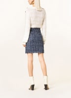 BALMAIN Tweed skirt with glitter thread, Color: BLUE (Image 1)