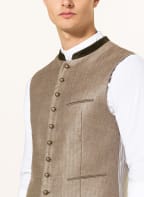 Gottseidank Trachten vest KONSTANTIN in linen , Color: LIGHT BROWN (Image 1)