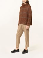 FABIANA FILIPPI Turtleneck sweater with glitter thread, Color: BROWN (Image 1)
