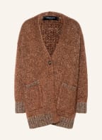 FABIANA FILIPPI Oversized knit cardigan with mohair and glitter thread, Color: COGNAC (Image 1)