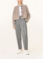 FABIANA FILIPPI Cardigan with lambskin, Color: TAUPE (Image 1)