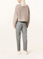 FABIANA FILIPPI Cardigan with lambskin, Color: TAUPE (Image 1)