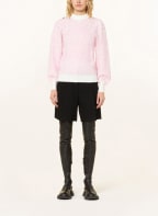 GANNI Sweater with alpaca and decorative gems, Color: PINK/ WHITE (Image 1)