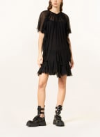DSQUARED2 Silk dress with frills, Color: BLACK (Image 1)
