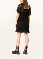 DSQUARED2 Silk dress with frills, Color: BLACK (Image 1)