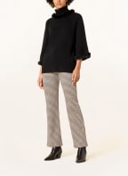 Princess GOES HOLLYWOOD Rollkragenpullover aus Merinowolle mit Kunstpelz, Farbe: SCHWARZ (Bild 1)
