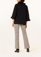 Princess GOES HOLLYWOOD Rollkragenpullover aus Merinowolle mit Kunstpelz, Farbe: SCHWARZ (Bild 1)