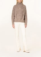 HEMISPHERE Oversized sweater made of cashmere with glitter thread, Color: BEIGE (Image 1)