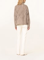 HEMISPHERE Oversized sweater made of cashmere with glitter thread, Color: BEIGE (Image 1)