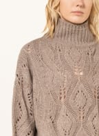 HEMISPHERE Oversized sweater made of cashmere with glitter thread, Color: BEIGE (Image 1)