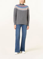 ERIBÉ Pullover STONEYBREK, Farbe: GRAU/ HELLBLAU/ ROT (Bild 1)