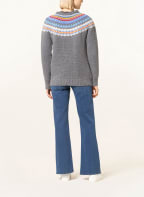 ERIBÉ Pullover STONEYBREK, Farbe: GRAU/ HELLBLAU/ ROT (Bild 1)