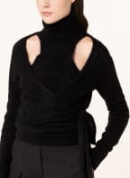 GANNI Rollkragenpullover mit Cut-outs und Alpaka, Farbe: SCHWARZ (Bild 1)