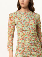 GANNI Kleid, Farbe: MINT/ ORANGE/ GELB (Bild 1)