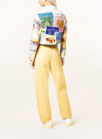 Casablanca Cropped denim jacket, Color: ECRU/ LIGHT BLUE/ LIGHT ORANGE (Image 1)