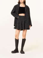 ESSENTIEL ANTWERP Skirt CHINESE with frills, Color: BLACK/ ECRU (Image 1)