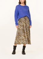 ESSENTIEL ANTWERP Skirt CORNY with silk, Color: CREAM/ BROWN/ BLACK (Image 1)