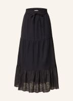 SUMMERY COPENHAGEN Skirt ANNA with lace, Color: BLACK/ DARK BLUE (Image 1)