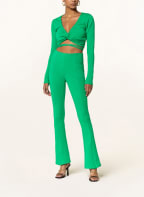 OH APRIL Cropped long sleeve shirt ALMA, Color: GREEN (Image 1)