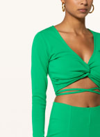 OH APRIL Cropped long sleeve shirt ALMA, Color: GREEN (Image 1)